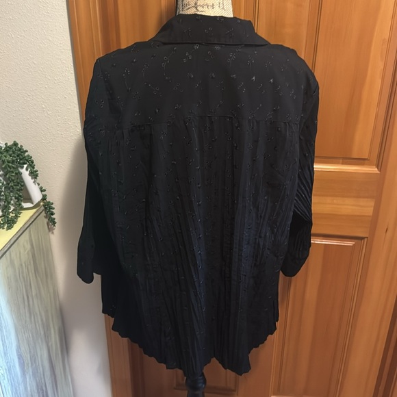 Bay Studio Career Plus Elegant Black Women's Top - Picture 7 of 9